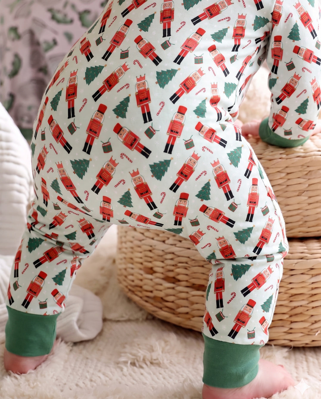 Green Nutcracker Holiday March Bamboo Convertible Zippy