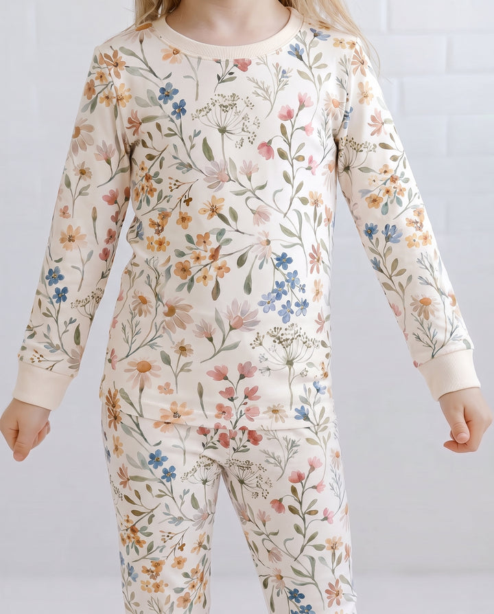 Wildflower Meadow Bliss Bamboo Two Piece Long Sleeve Pajama Set
