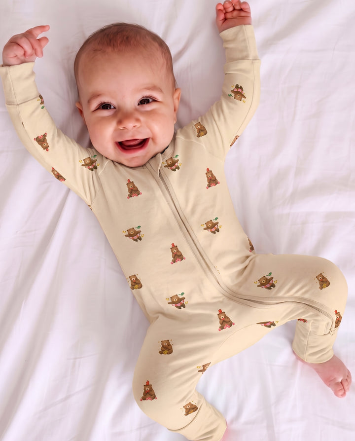 Little Bear Play Days Bamboo Convertible Zipper Romper