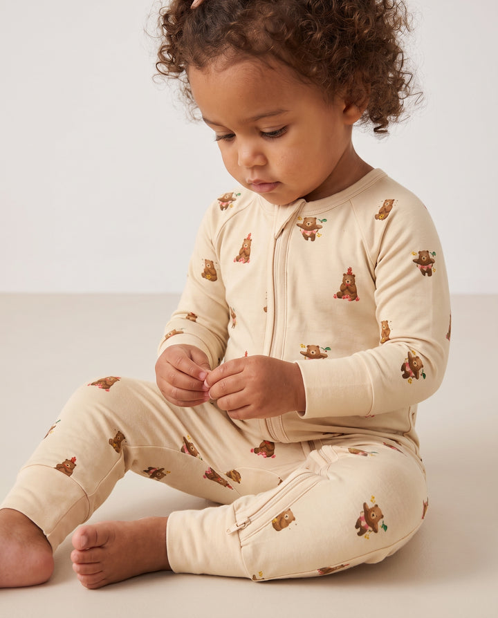 Little Bear Play Days Bamboo Convertible Zipper Romper