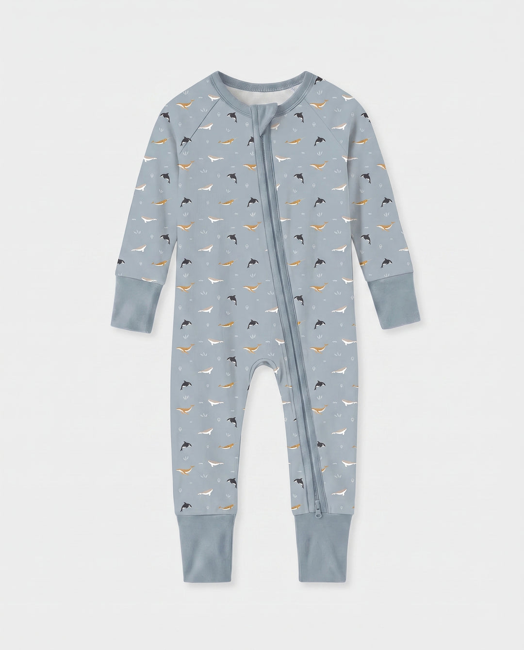 Narwhal Drift Bamboo Convertible Zipper Romper