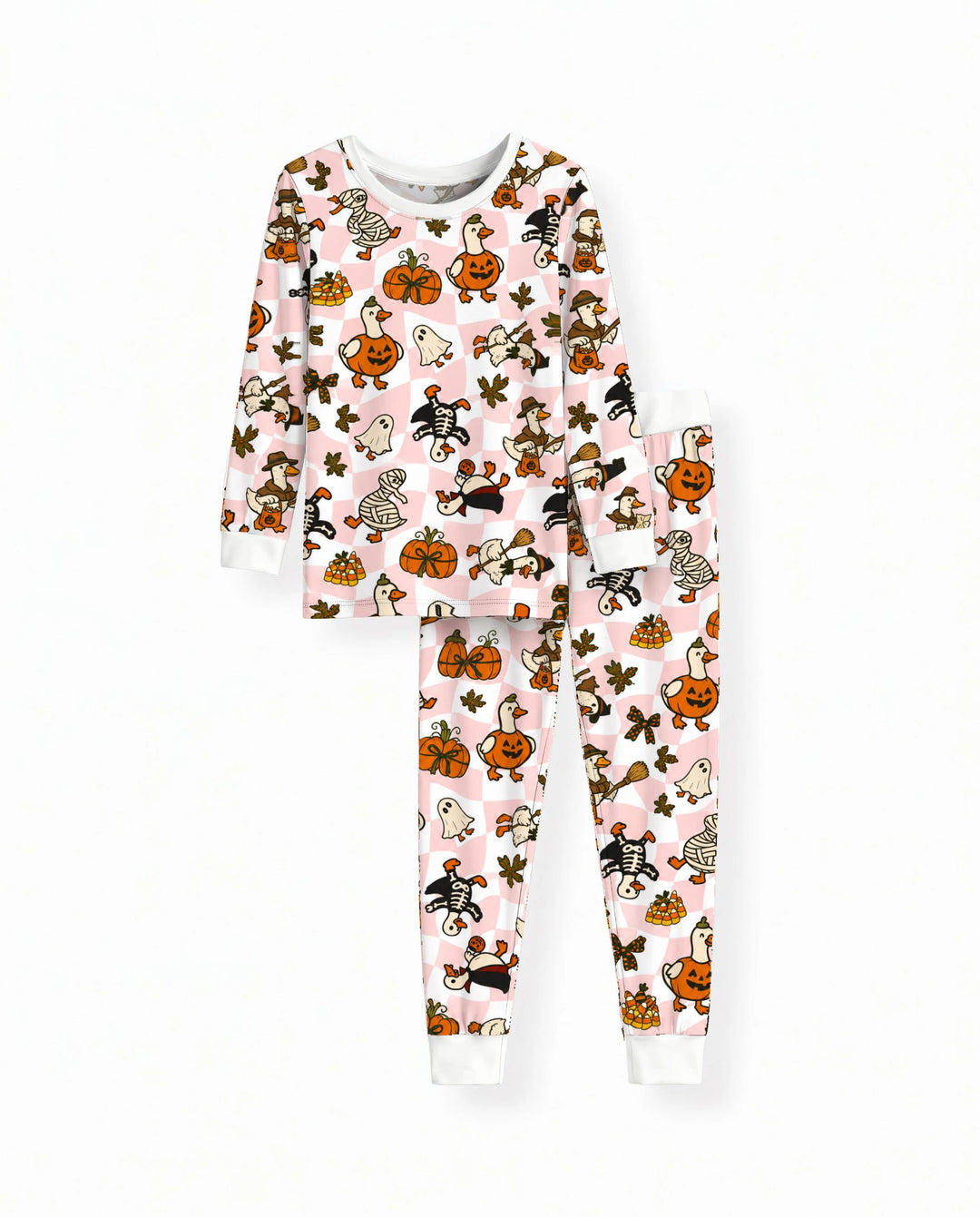 Halloween Goose Costume Party Bamboo Two Piece Long Sleeve Pajama Set