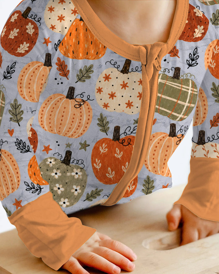 Harvest Pumpkin Patch Bamboo Convertible Zippy
