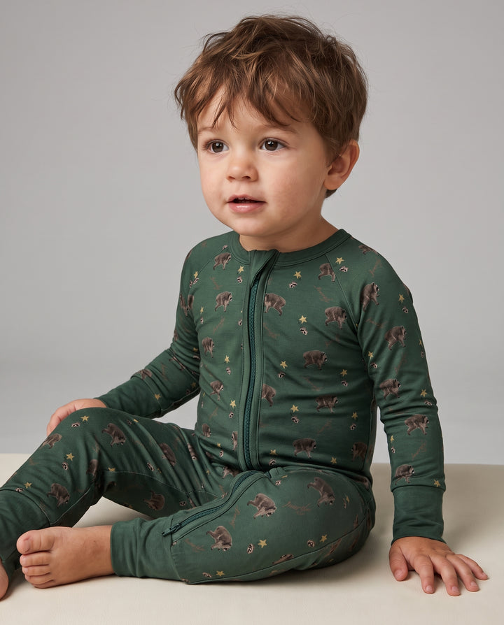 Timothy’s Woodland Wishes Bamboo Convertible Zipper Romper