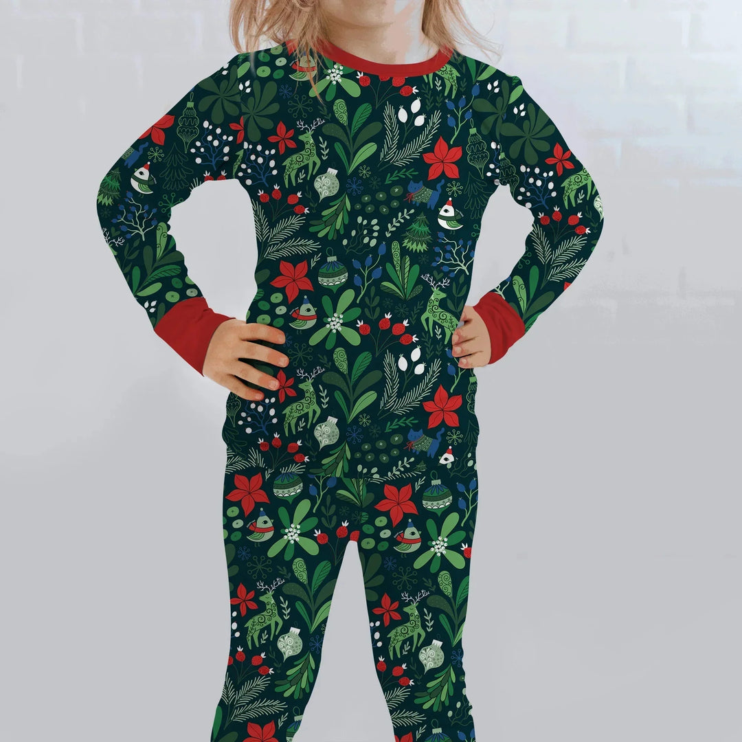 Garden of Joy Two Piece Long Sleeve Pajama Set , Garden of Joy Two Piece Long Sleeve Pajama Set - 12-18M