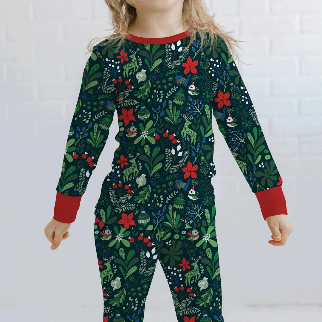 Garden of Joy Two Piece Long Sleeve Pajama Set , Garden of Joy Two Piece Long Sleeve Pajama Set - 12-18M