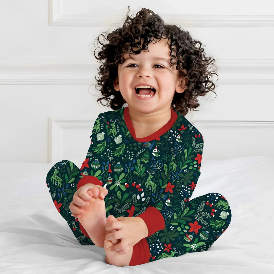 Garden of Joy Two Piece Long Sleeve Pajama Set , Garden of Joy Two Piece Long Sleeve Pajama Set - 12-18M