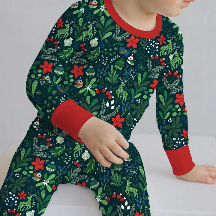 Garden of Joy Two Piece Long Sleeve Pajama Set , Garden of Joy Two Piece Long Sleeve Pajama Set - 12-18M