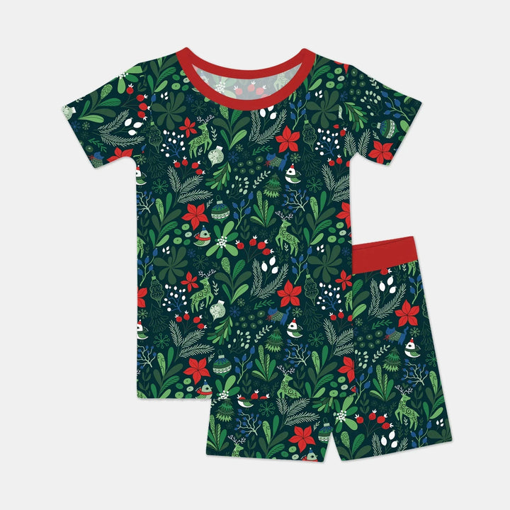 Garden of Joy Two Piece Short Sleeve Shorts Pajama Set , Garden of Joy Two Piece Short Sleeve Shorts Pajama Set - 12-18M