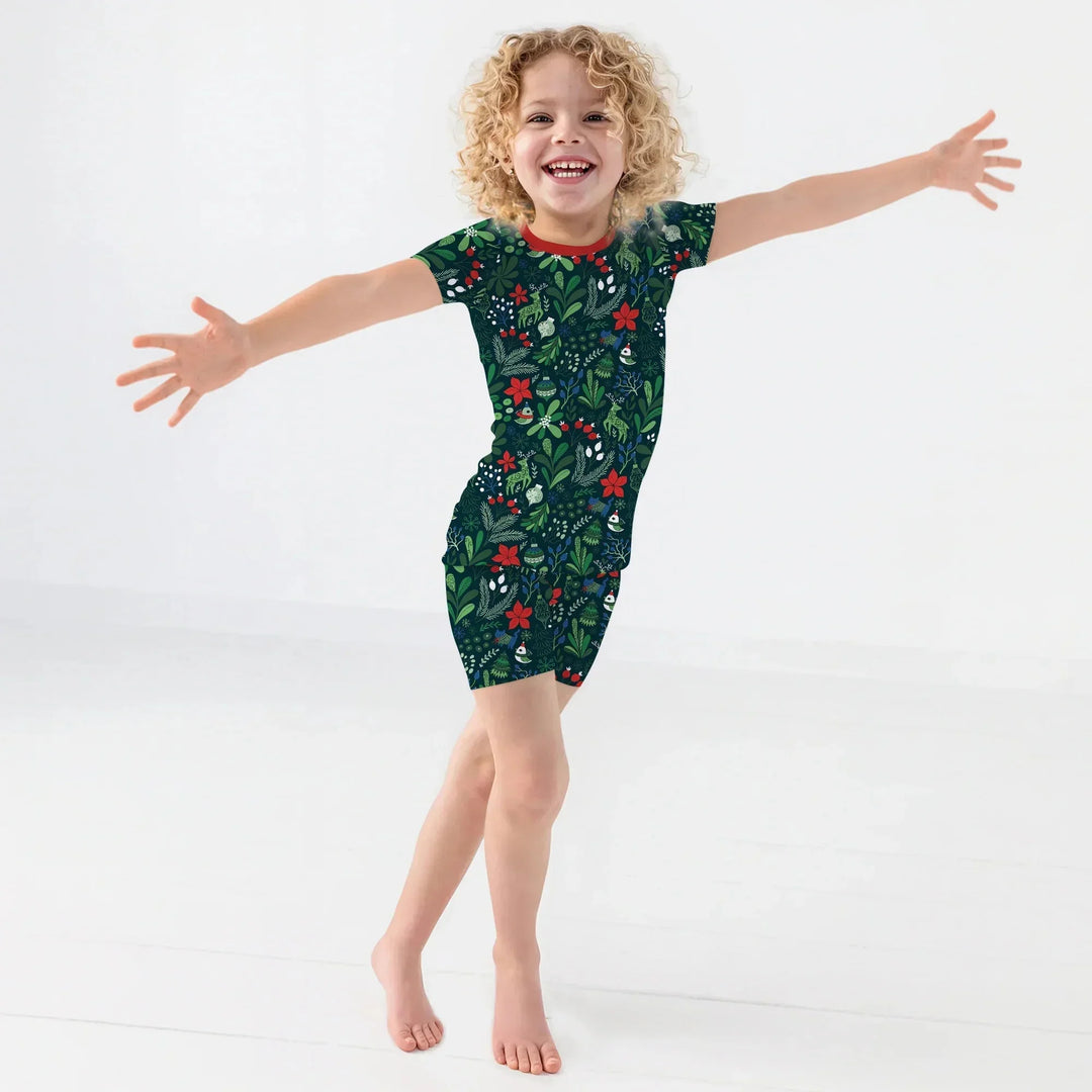 Garden of Joy Two Piece Short Sleeve Shorts Pajama Set , Garden of Joy Two Piece Short Sleeve Shorts Pajama Set - 12-18M