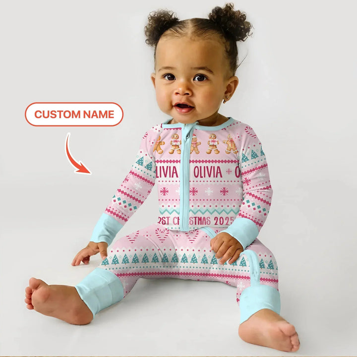Gingerbread the Pink Custom Name Convertible Zippy , Gingerbread the Pink Custom Name Convertible Zippy - 0-3M