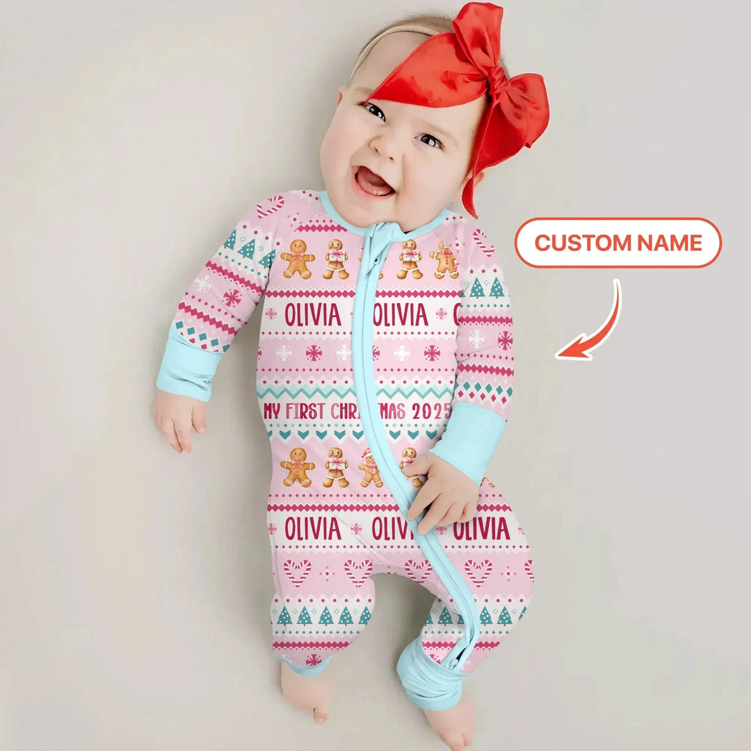 Gingerbread the Pink Custom Name Convertible Zippy , Gingerbread the Pink Custom Name Convertible Zippy - 0-3M