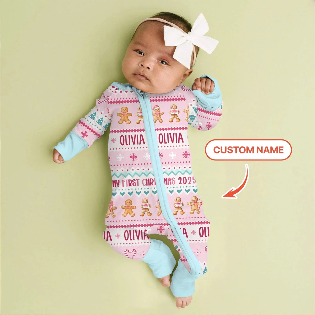 Gingerbread the Pink Custom Name Convertible Zippy , Gingerbread the Pink Custom Name Convertible Zippy - 0-3M