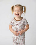 Doodle Wild West Cowgirl Bamboo Two Piece Short Sleeve Pajama Set