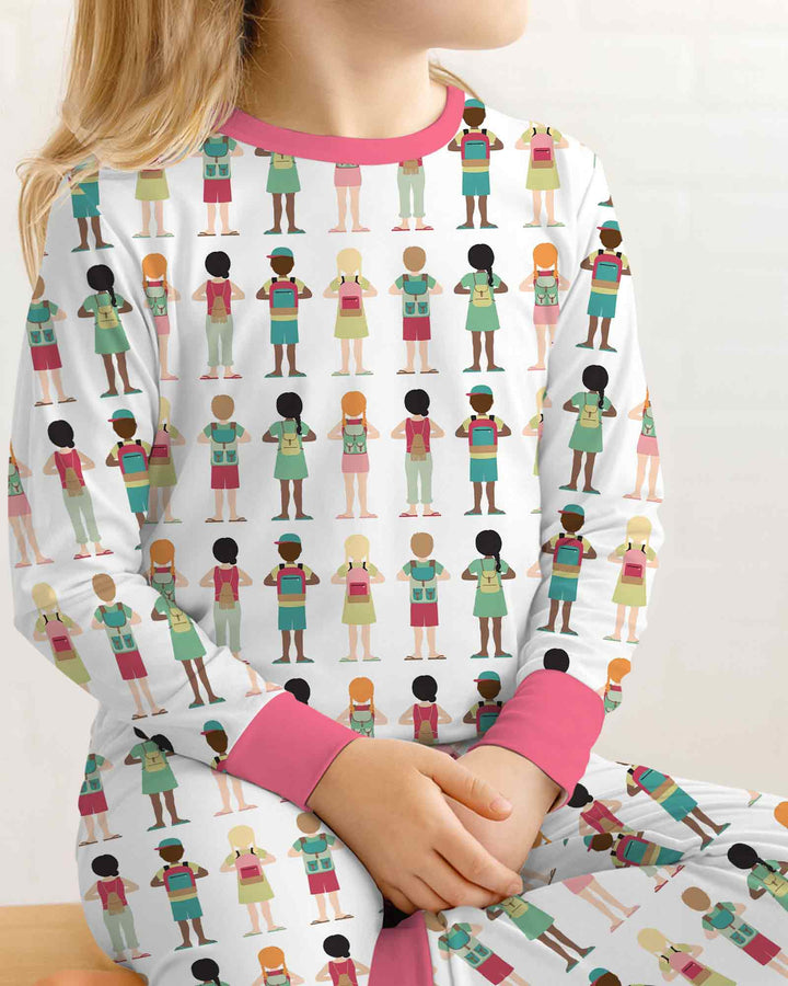 Little Friends Everywhere Bamboo Two Piece Long Sleeve Pajama Set