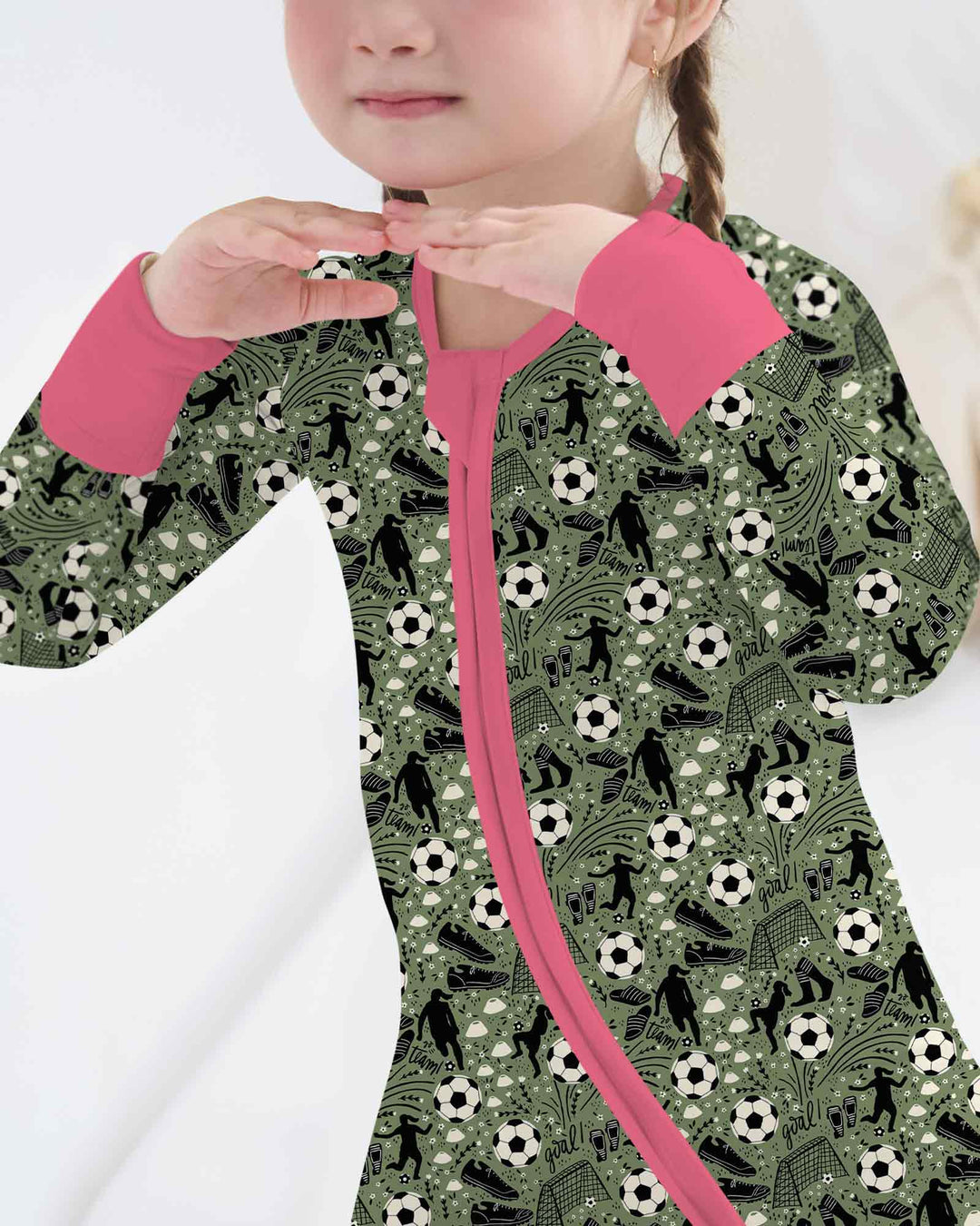 Sage Green Soccer Dreams Bamboo Convertible Zippy