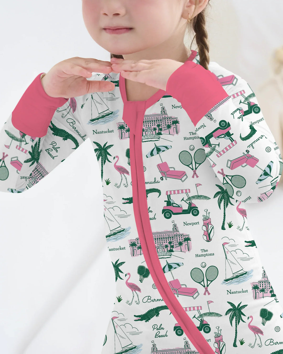 Preppy Palm Getaway Bamboo Convertible Zippy