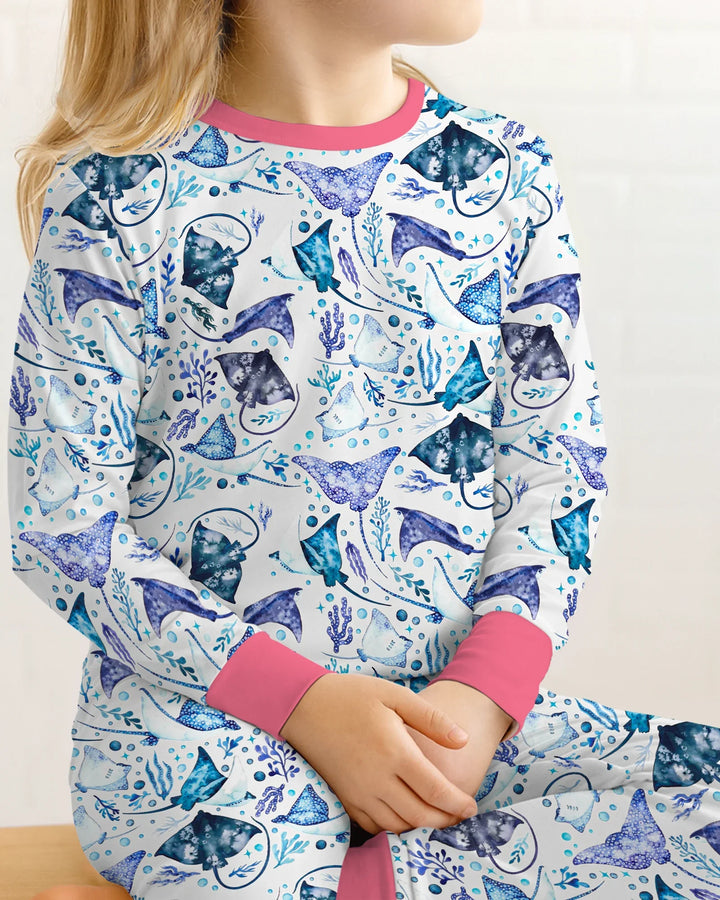 Ocean Dreams Drift Bamboo Two Piece Long Sleeve Pajama Set