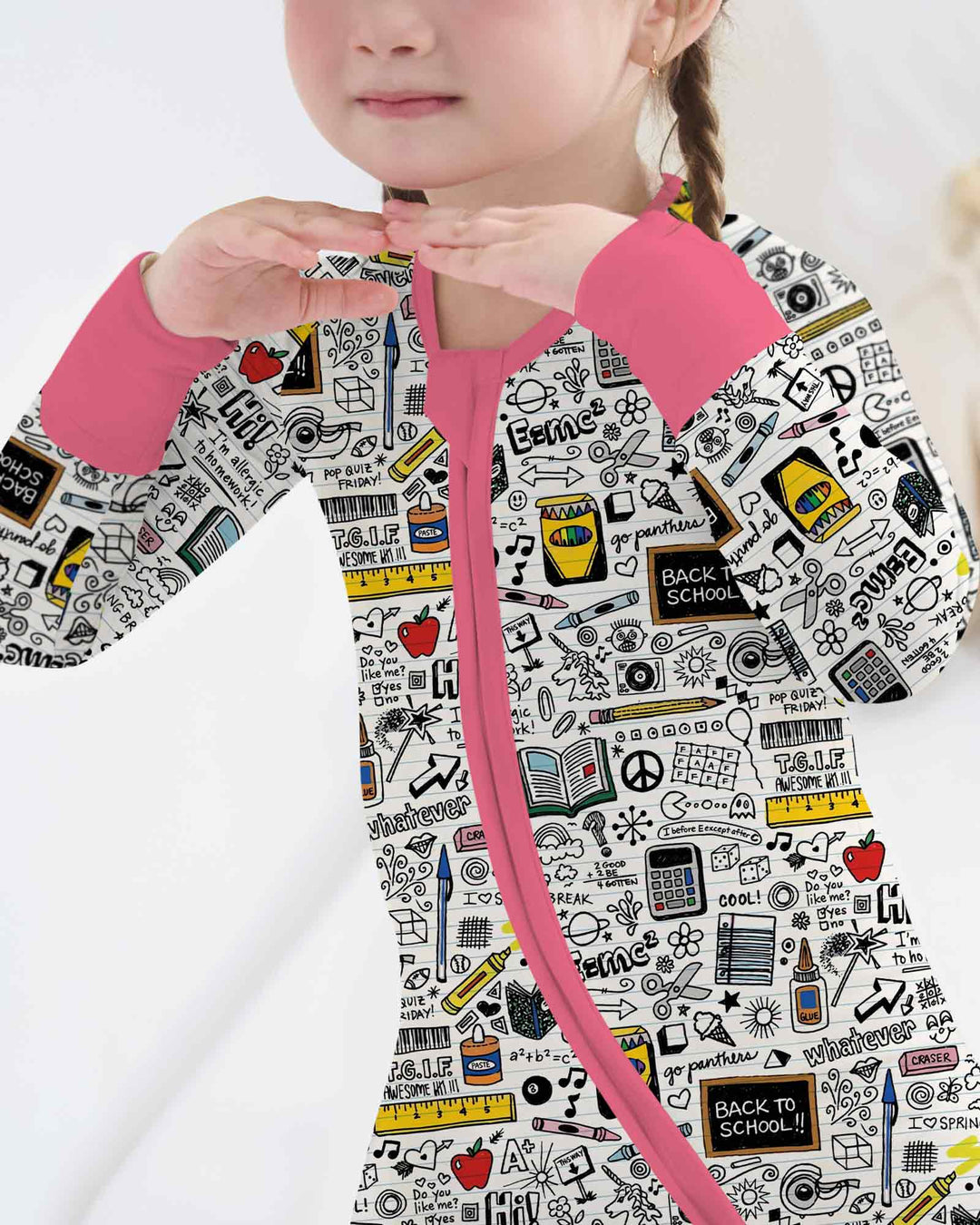 School Days Doodles Bamboo Convertible Zippy