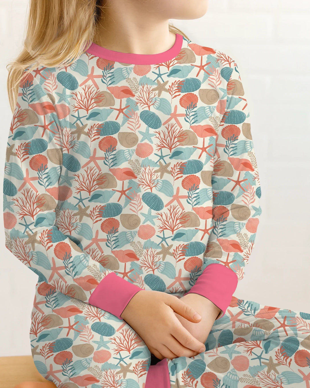 Coral Coast Treasures Bamboo Two Piece Long Sleeve Pajama Set