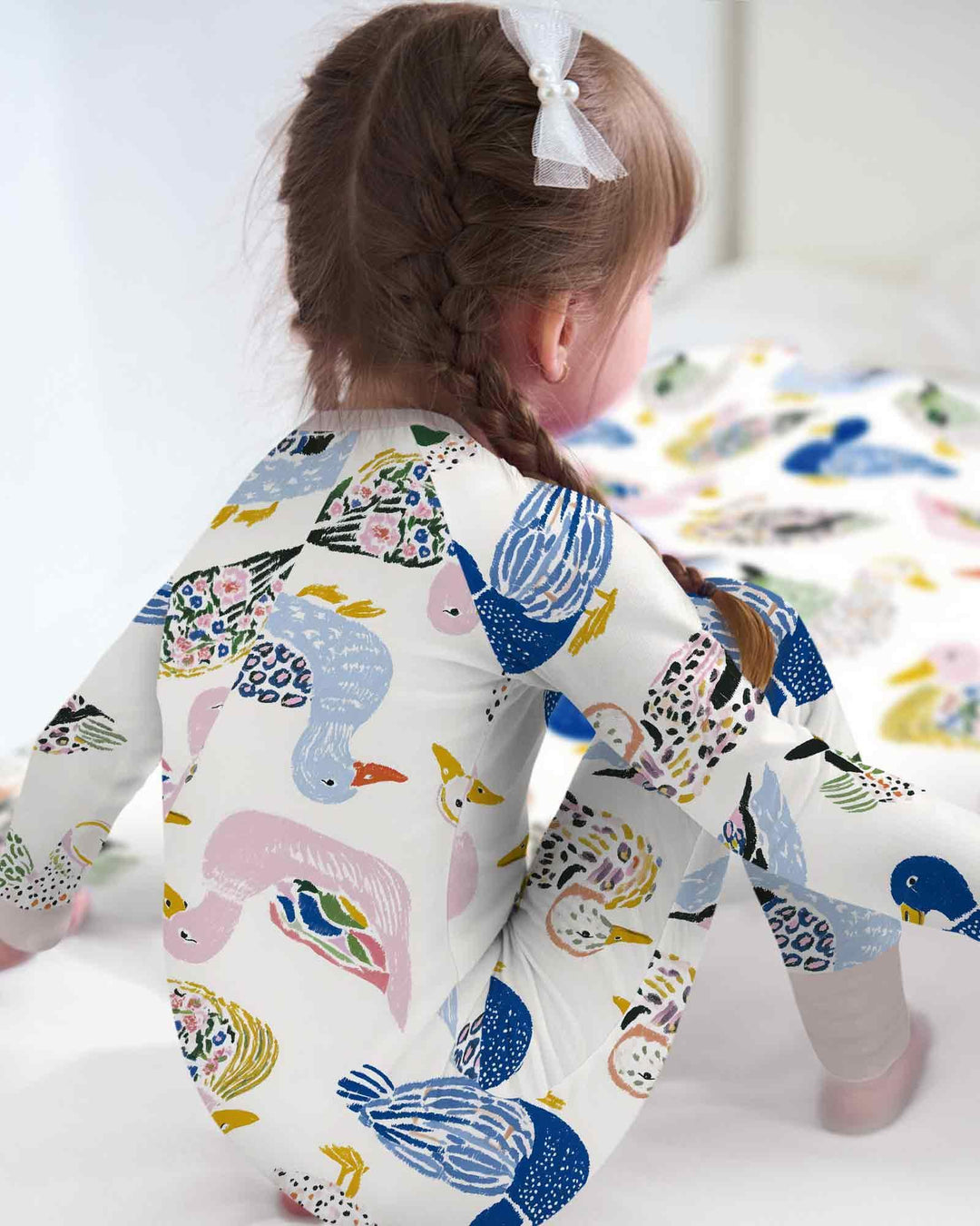 Whimsical Garden Ducks Bamboo Convertible Zippy