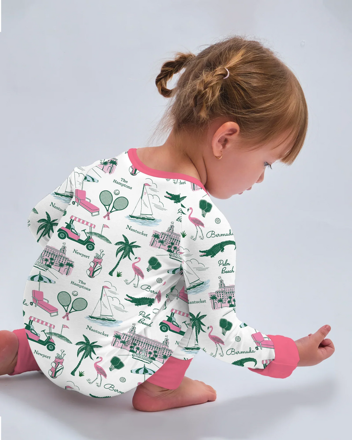 Preppy Palm Getaway Bamboo Convertible Zippy
