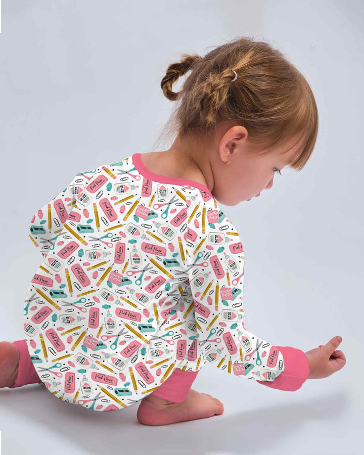 Pink Power School Supplies Bamboo Convertible Zippy