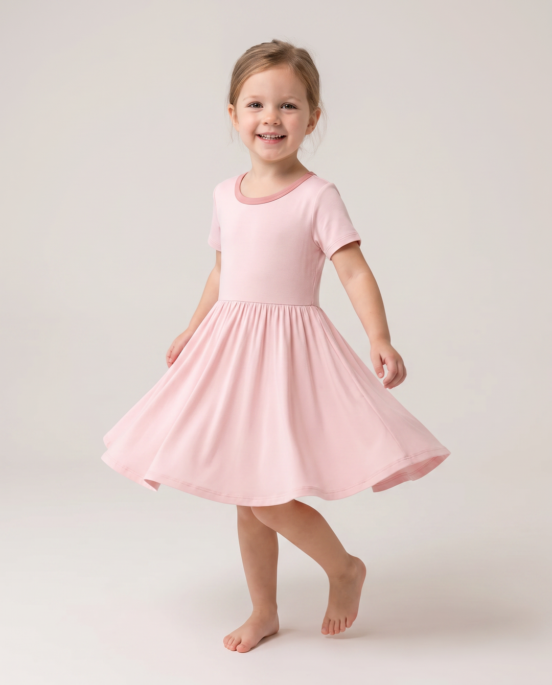 Solid Color Bamboo Twirl Dress