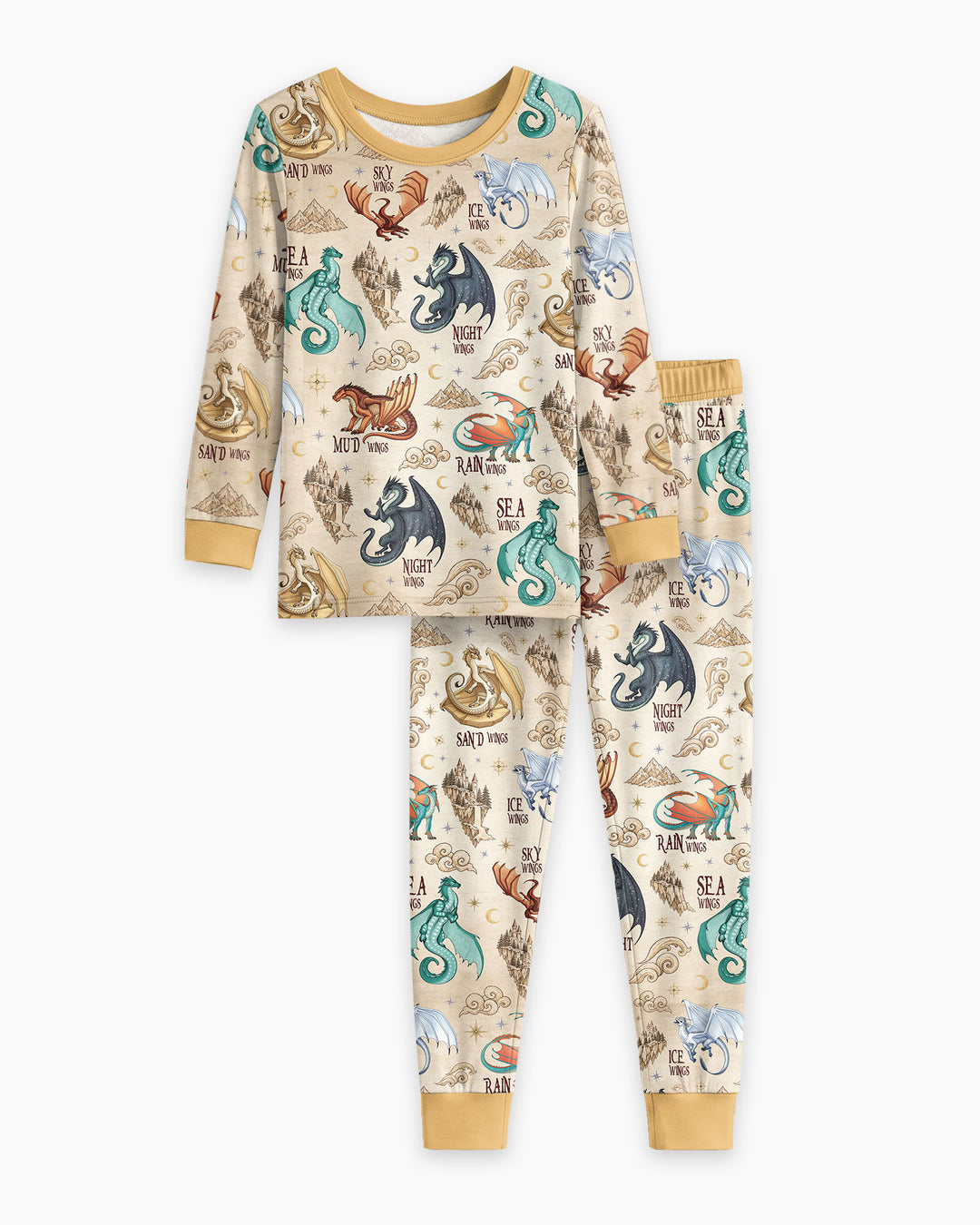 Elemental Dragons Bamboo Two Piece Long Sleeve Pajama Set