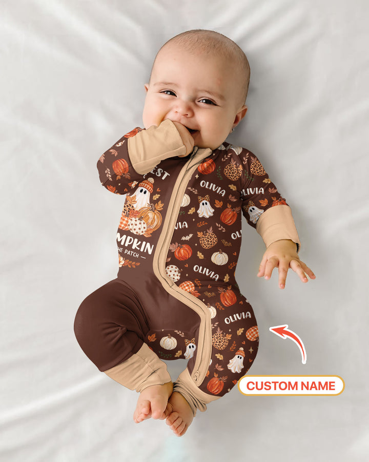 Cutest Pumpkin In The Patch Custom Name Bamboo Convertible Zippy