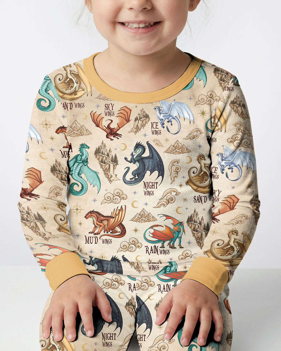 Elemental Dragons Bamboo Two Piece Long Sleeve Pajama Set