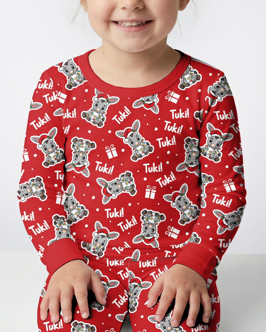 Tuki Tuki Donkey Bamboo Two Piece Long Sleeve Pajama Set