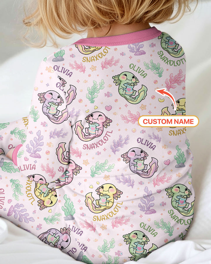 Snaxolotl Custom Name Bamboo Convertible Zippy
