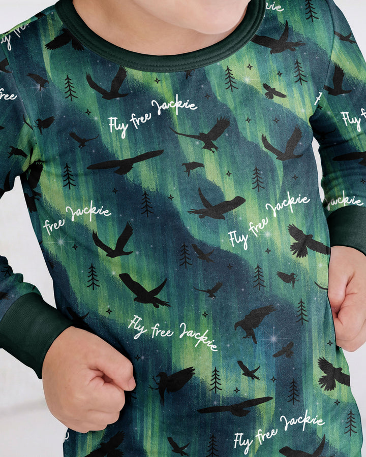 Fly Free Jackie Eagle Bamboo Two Piece Long Sleeve Pajama Set