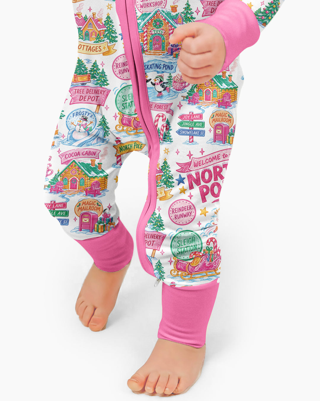 Retro North Pole Bamboo Convertible Zippy