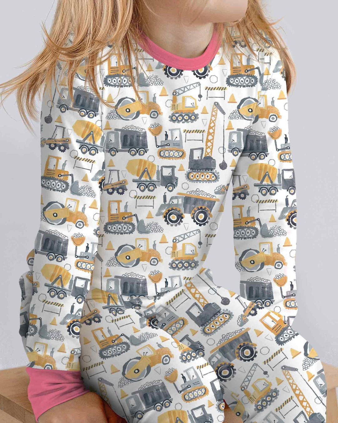 Construction Crew Bamboo Two Piece Long Sleeve Pajama Set