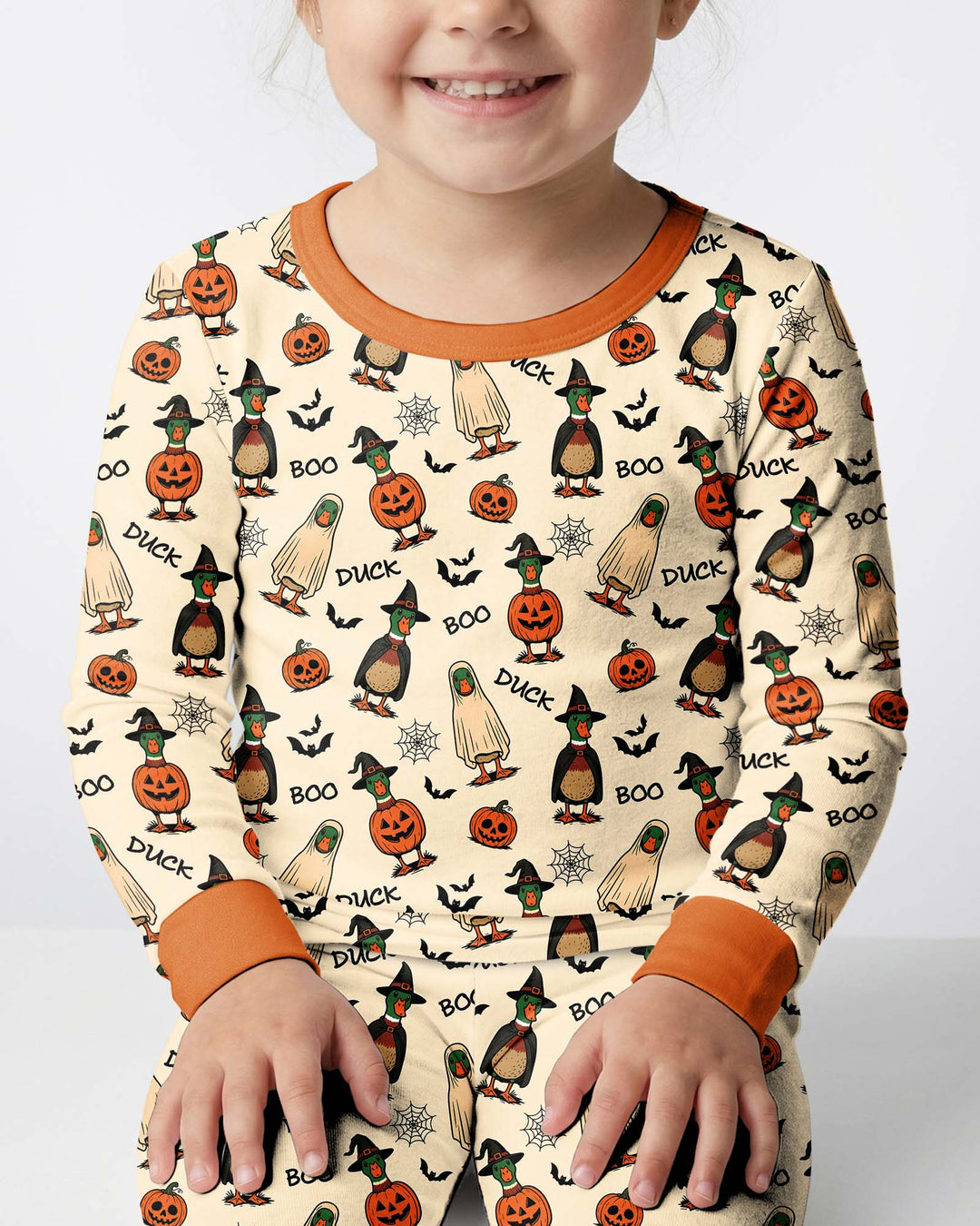 Duck Duck Boo Bamboo Two Piece Long Sleeve Pajama Set