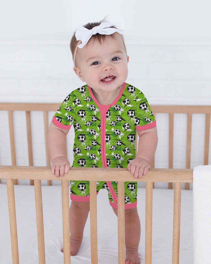Green Soccer Energy Bamboo Shorty Zippy