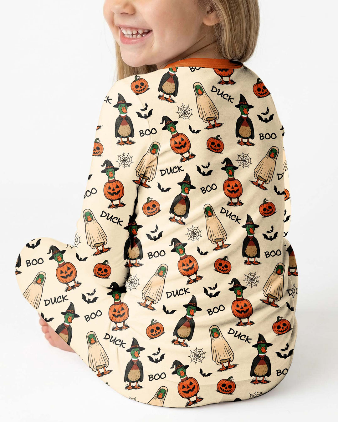 Duck Duck Boo Bamboo Two Piece Long Sleeve Pajama Set