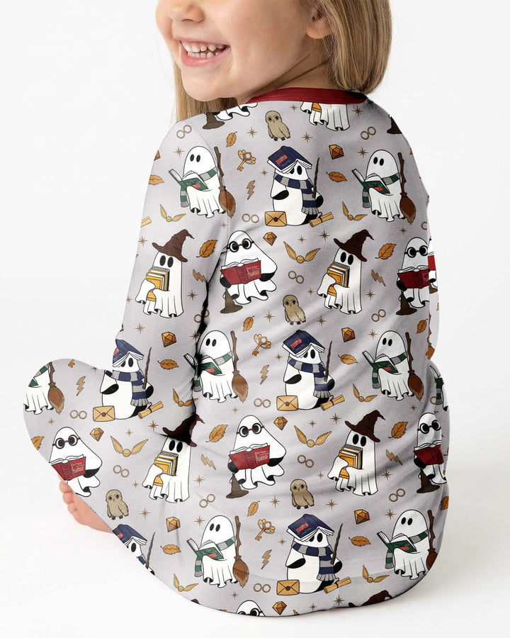 Halloween Wizard Boo Bamboo Two Piece Long Sleeve Pajama Set
