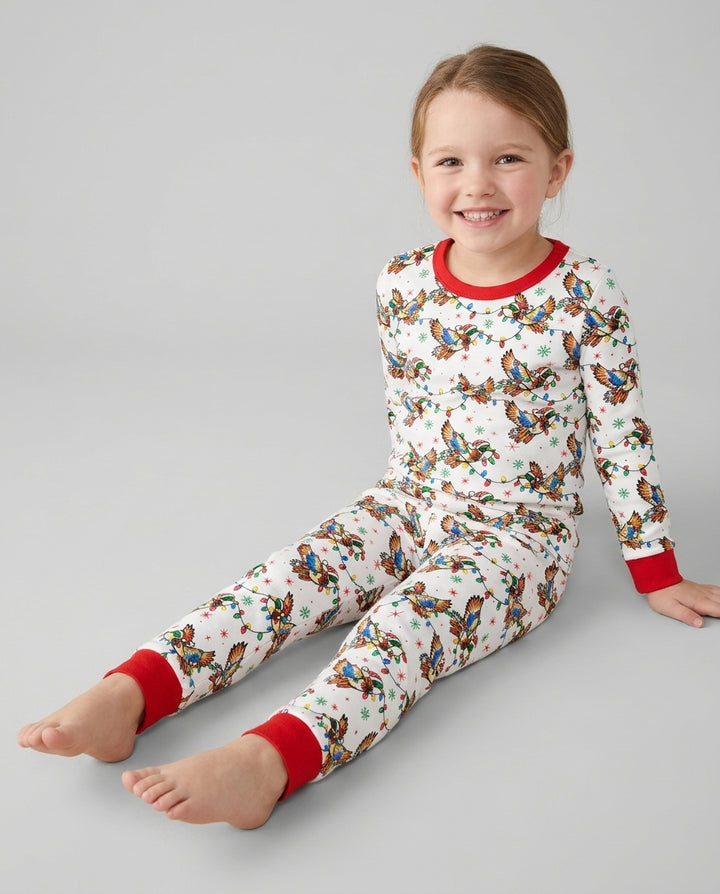 Preppy Christmas Mallard Duck Bamboo Two Piece Long Sleeve Pajama Set
