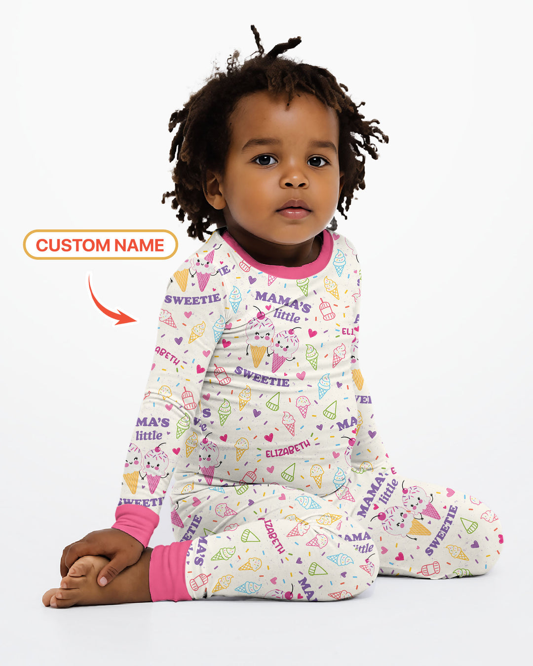 Mama's Little Sweetie Bamboo Two Piece Long Sleeve Pajama Set