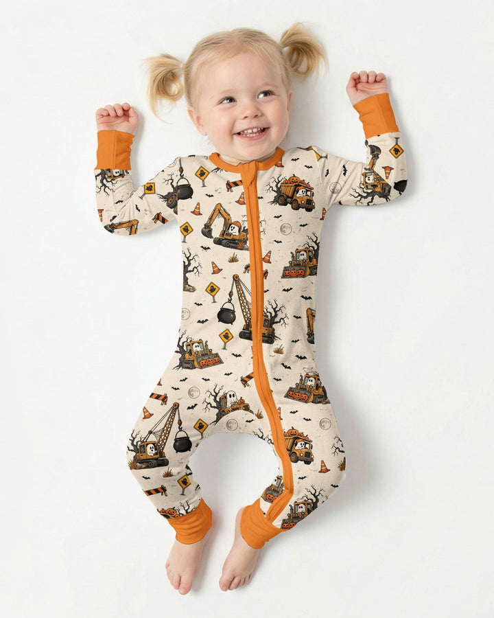 Halloween Construction Crew Ghost Bamboo Convertible Zippy