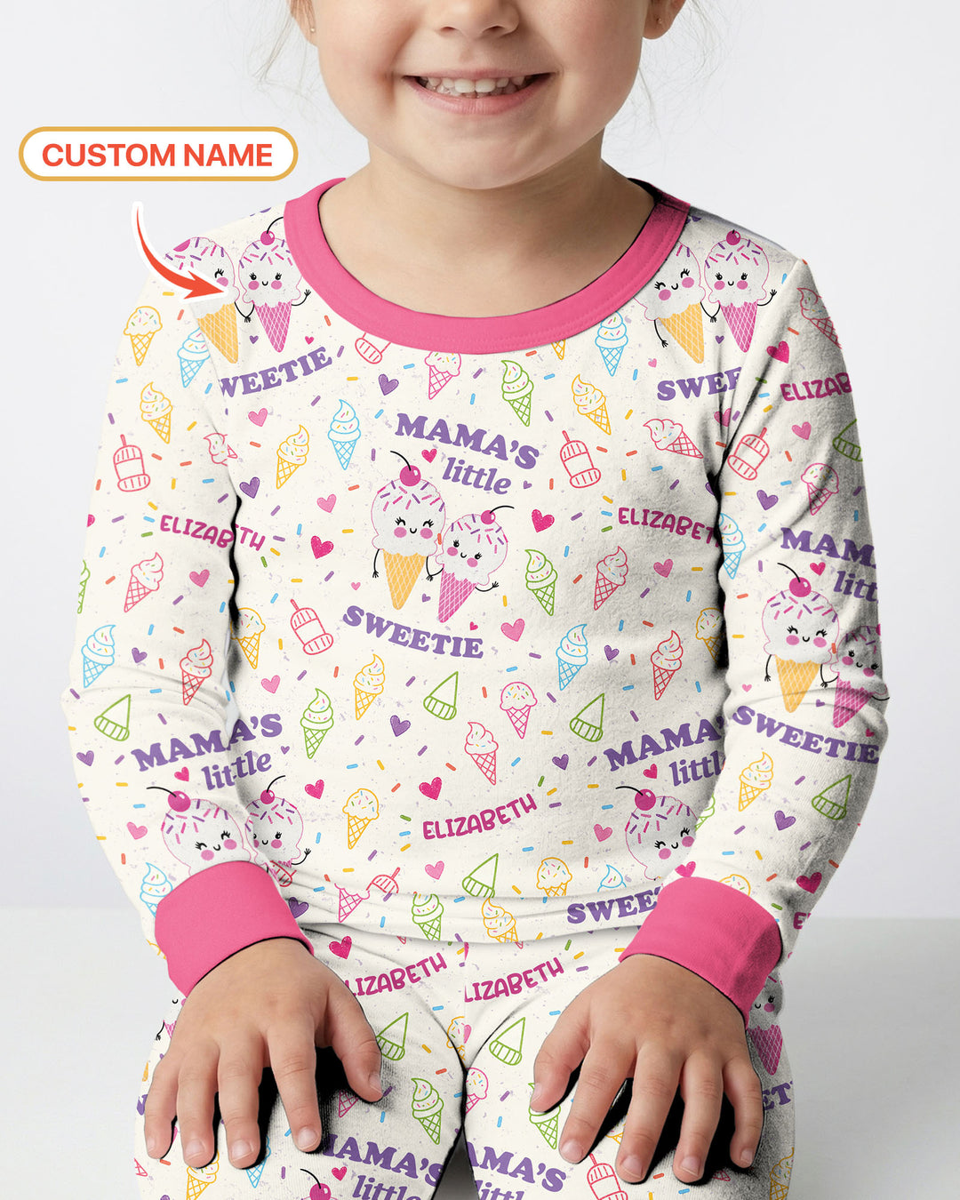 Mama's Little Sweetie Bamboo Two Piece Long Sleeve Pajama Set
