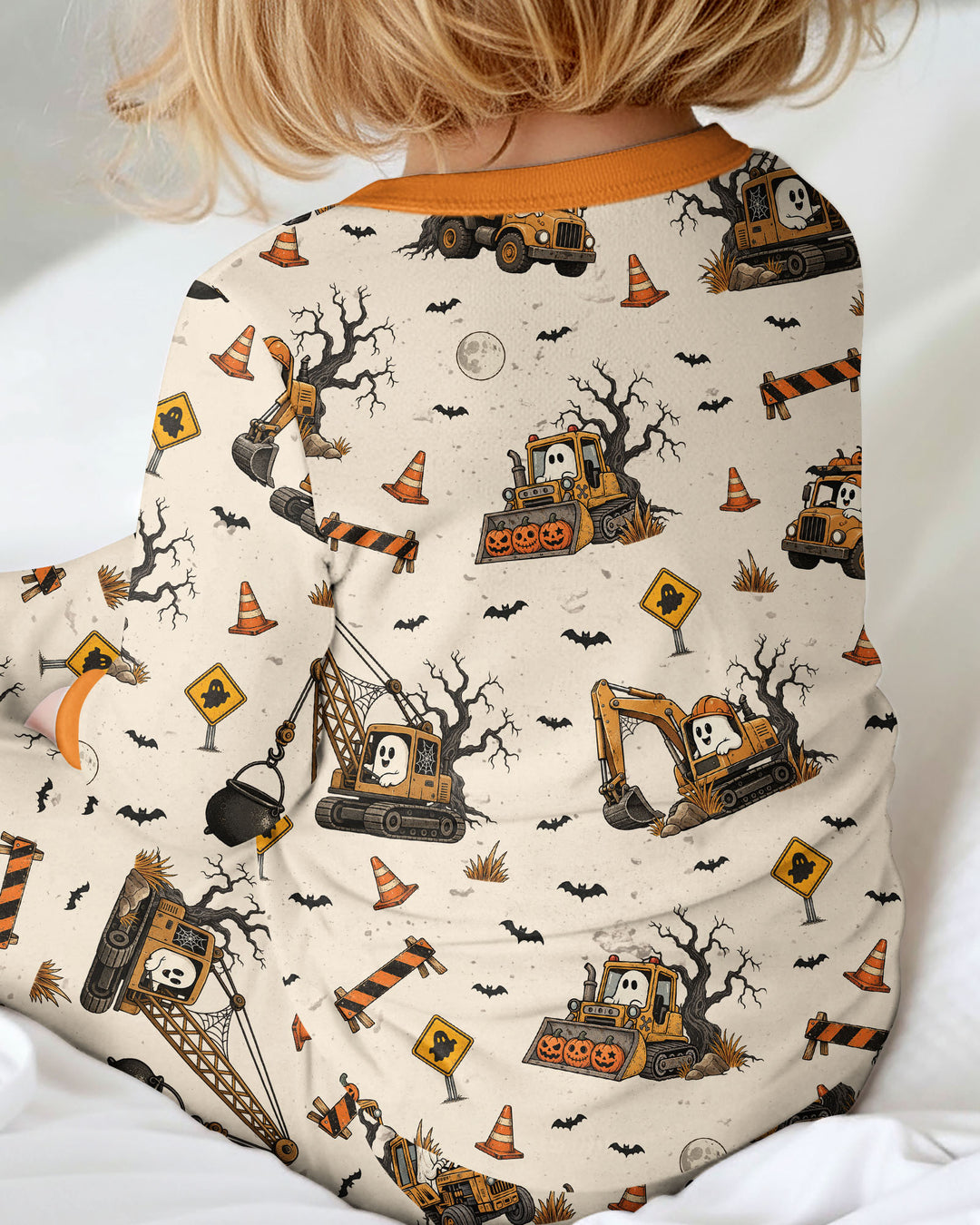 Halloween Construction Crew Ghost Bamboo Convertible Zippy