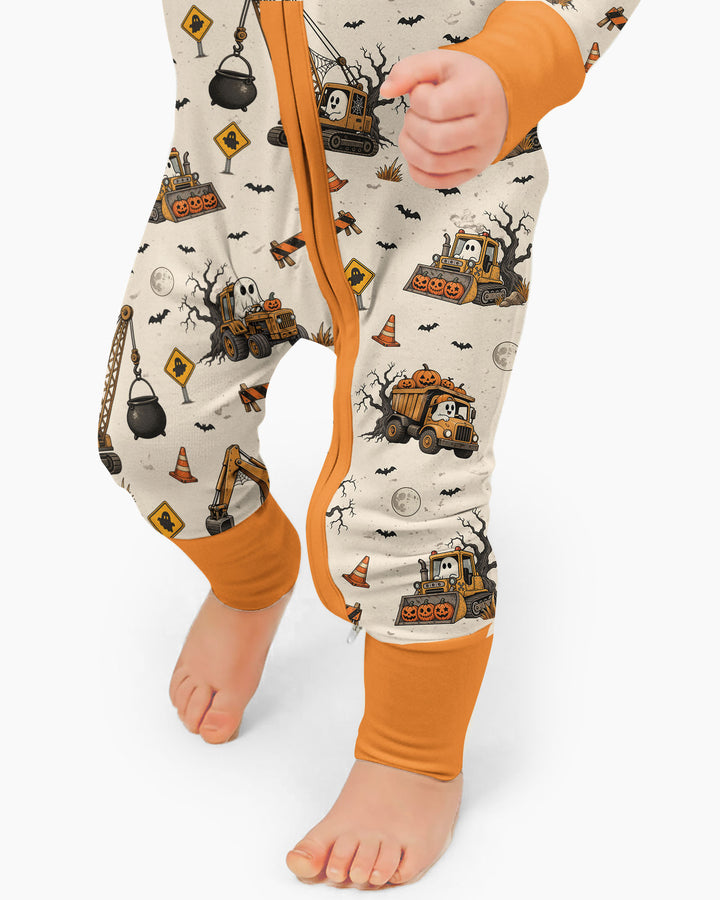 Halloween Construction Crew Ghost Bamboo Convertible Zippy