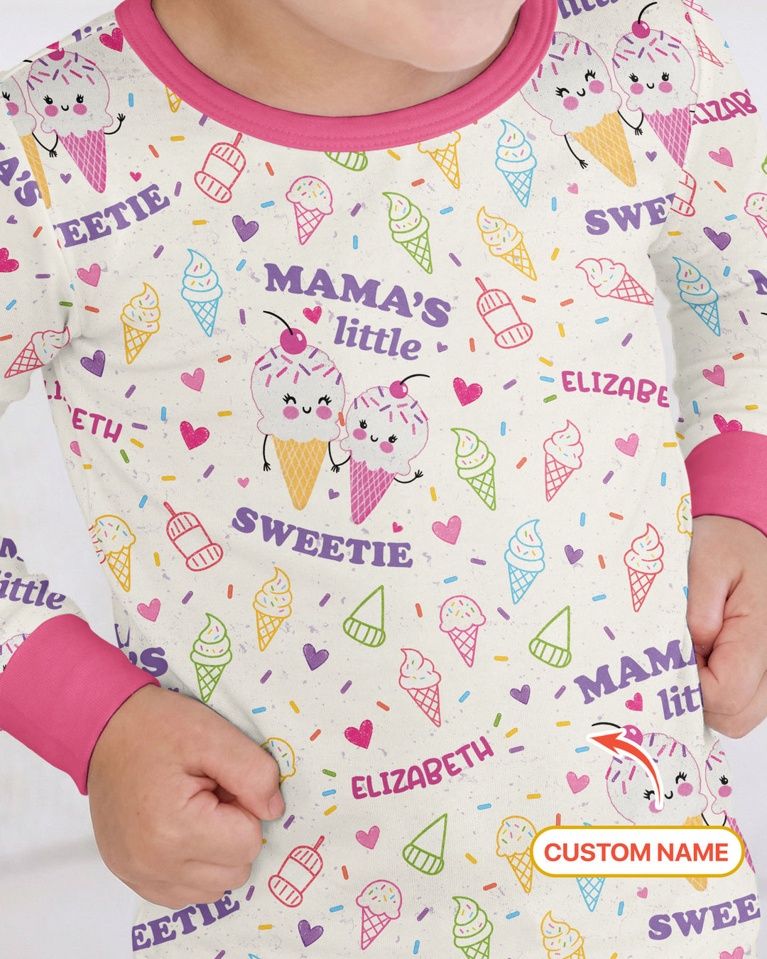 Mama's Little Sweetie Bamboo Two Piece Long Sleeve Pajama Set