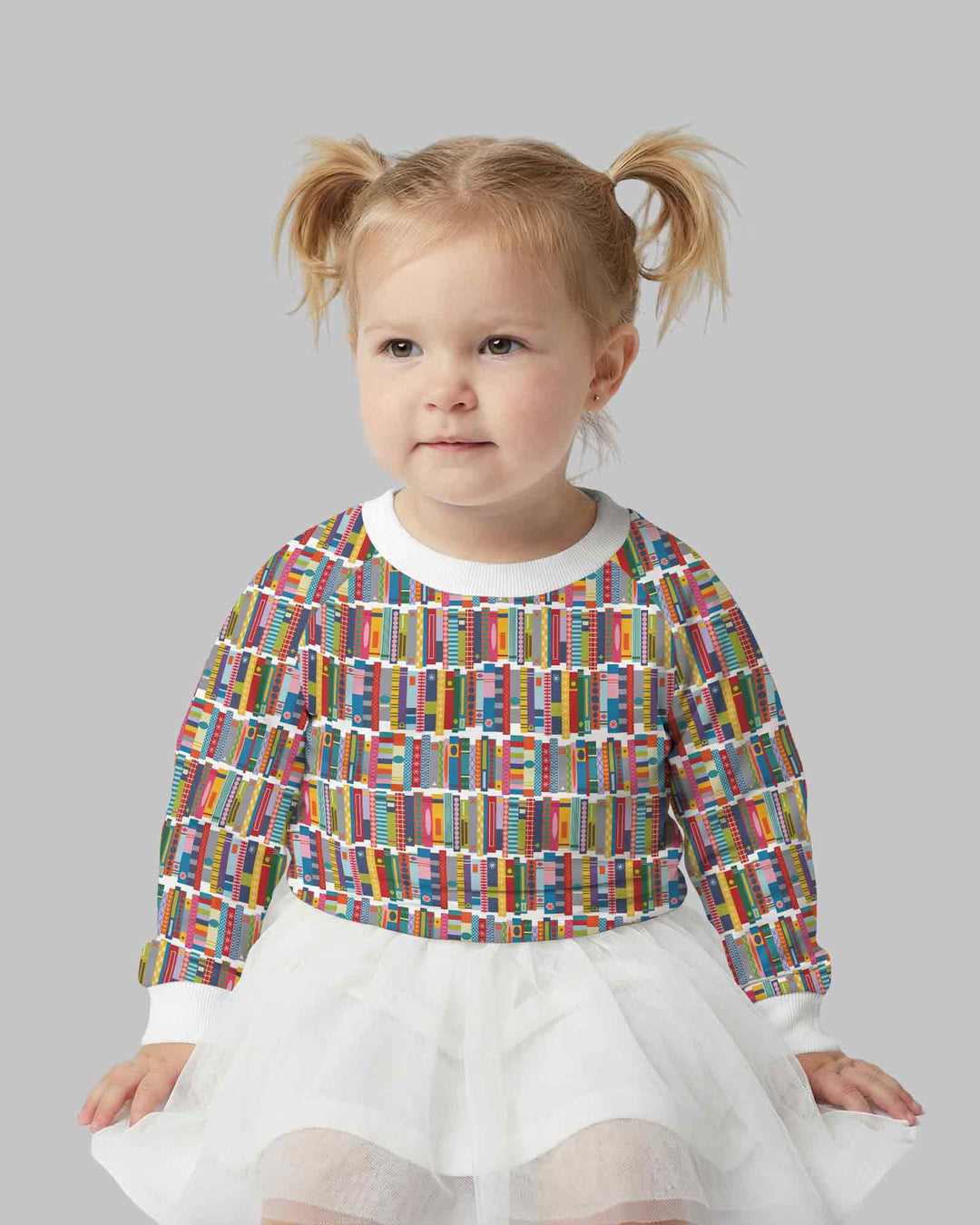 Rainbow Bookshelf Bamboo Crewneck Sweatshirt