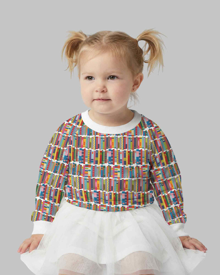 Rainbow Bookshelf Bamboo Crewneck Sweatshirt