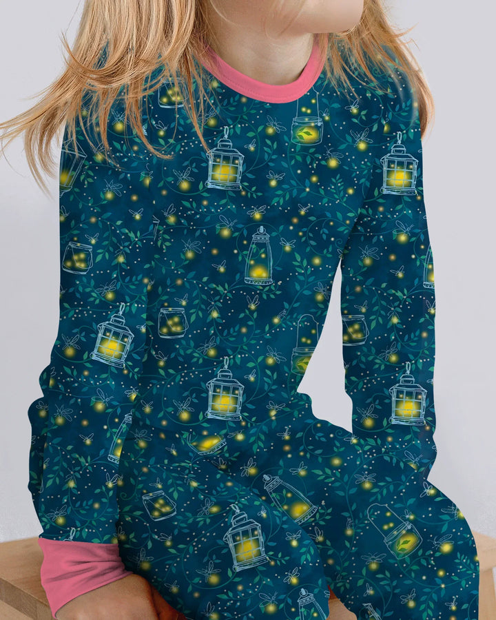 Firefly Lantern Night Bamboo Two Piece Long Sleeve Pajama Set